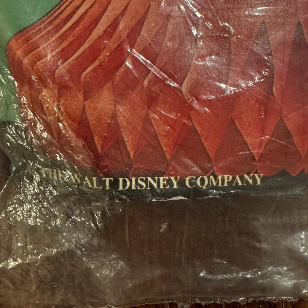 2 VTG‎ NOS Mickey Mouse Honeycomb Tissue Centerpiece Happy Birthday Party Sealed